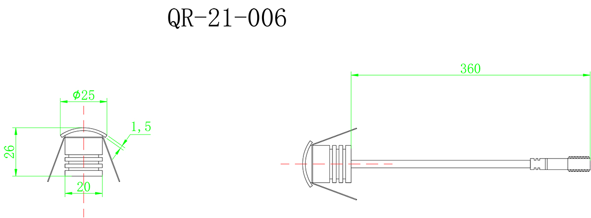 LED弧面拉杆灯QR-21-006